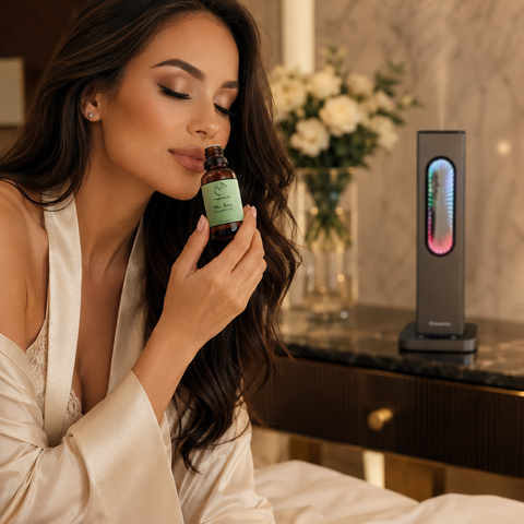 Essence Smart Waterless Diffuser – LED + Bluetooth, Rechargeable, Cordless
