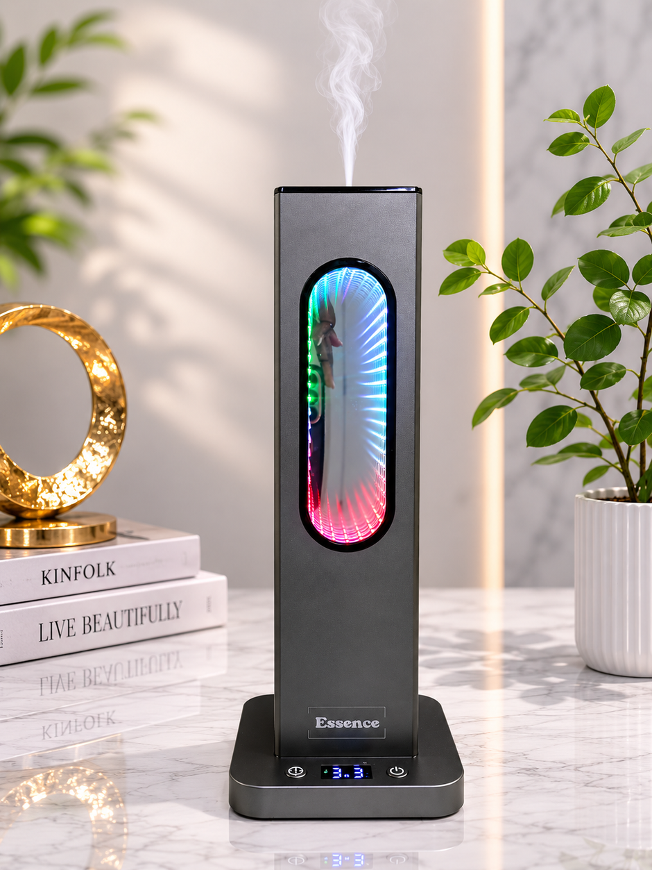 Essence Smart Waterless Diffuser – LED + Bluetooth, Rechargeable, Cordless